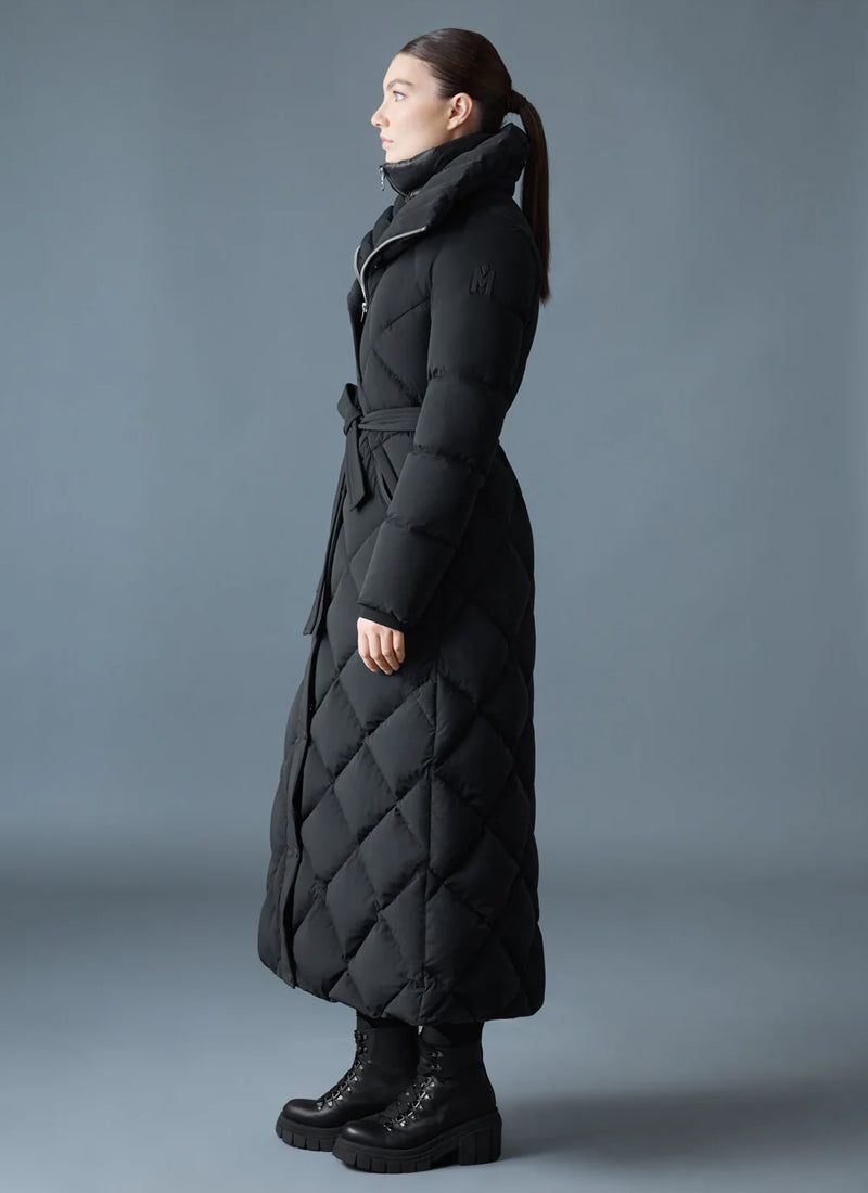Laurella Diamond Quilt 2-in-1 Light Down Belted Coat