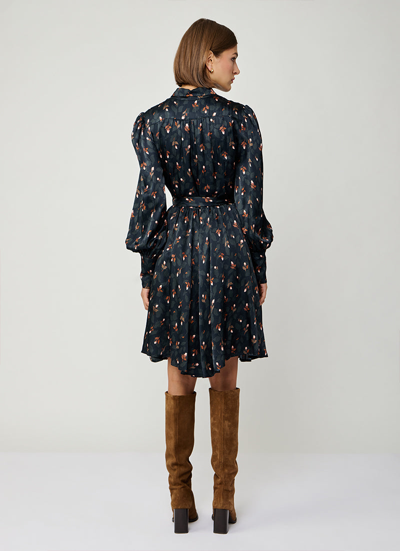 Leaf Print Mini Shirt Dress by Lavi at Andrews