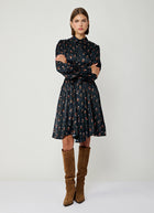 Leaf Print Mini Shirt Dress by Lavi at Andrews
