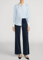 Le Slim Palazzo Modernist Pocket Corduroy Jeans