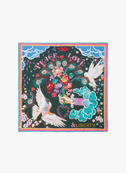LIBERTY LONDON Peace Love Liberty Silk Scarf