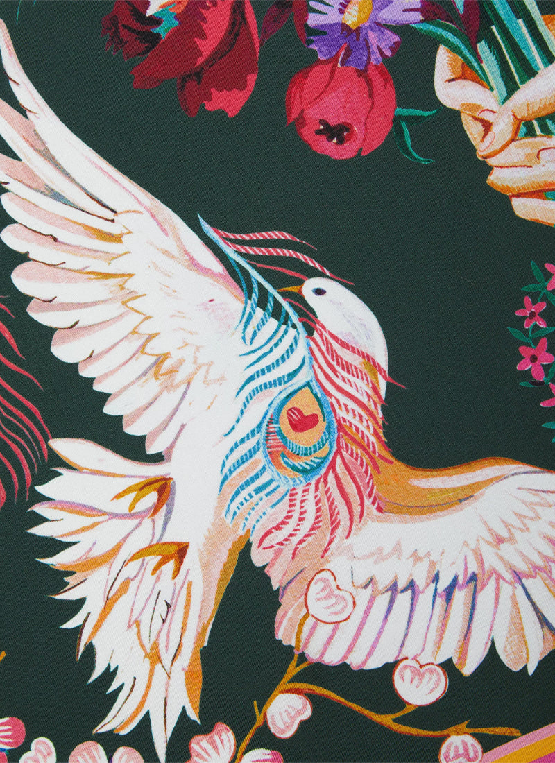 LIBERTY LONDON Peace Love Liberty Silk Scarf