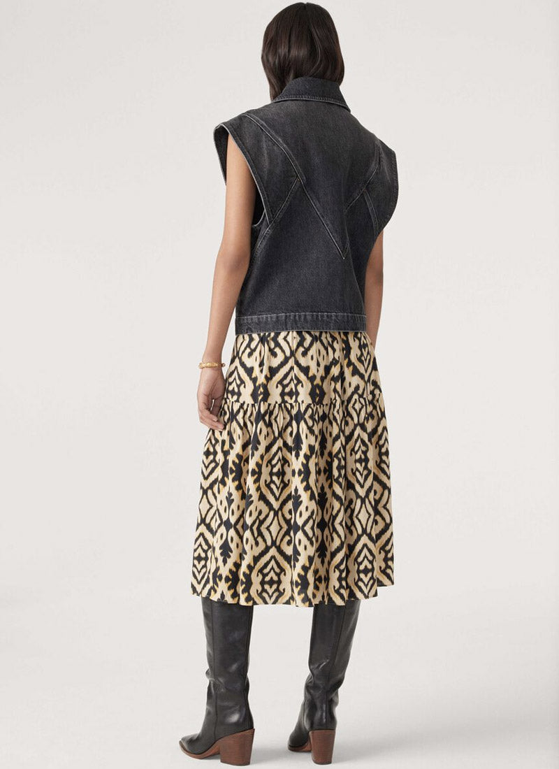 ba&sh Licoli Boho-Inspired Midi Skirt