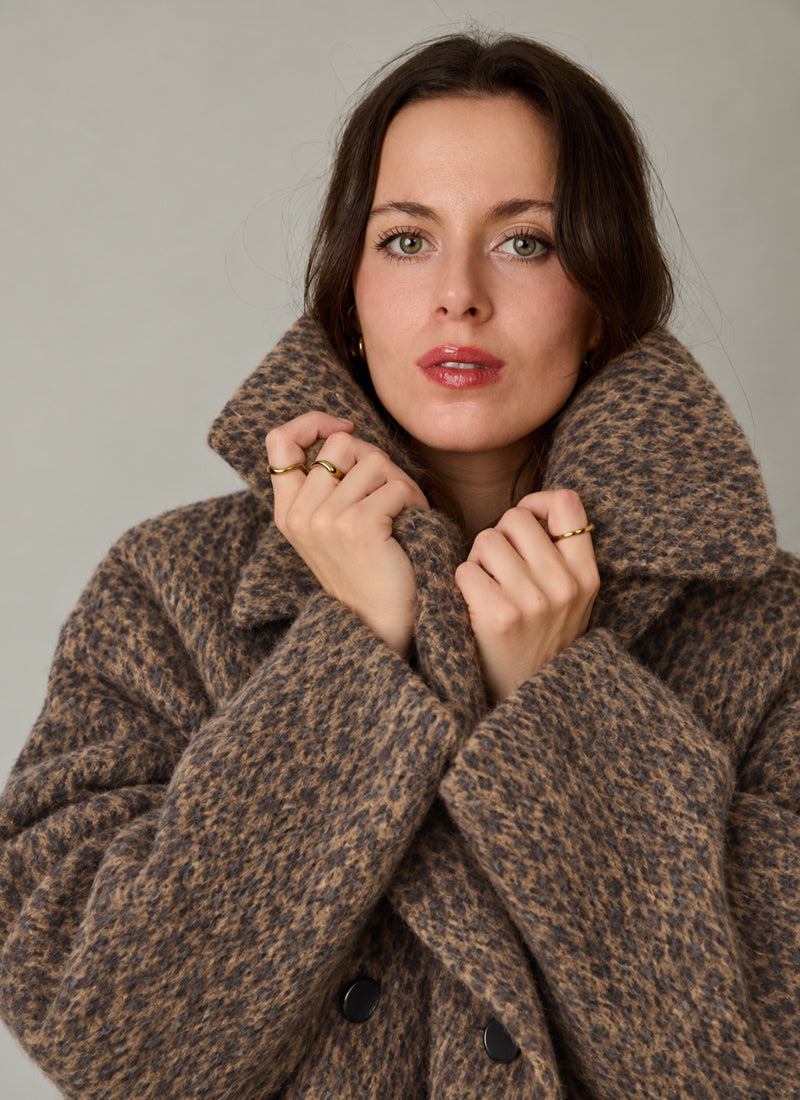 Lillian Cheetah Peacoat