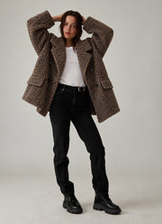 Lillian Cheetah Peacoat