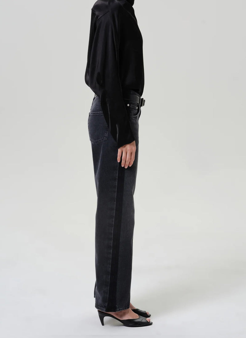 Lindz Easy Straight Tuxedo Stripe Jeans
