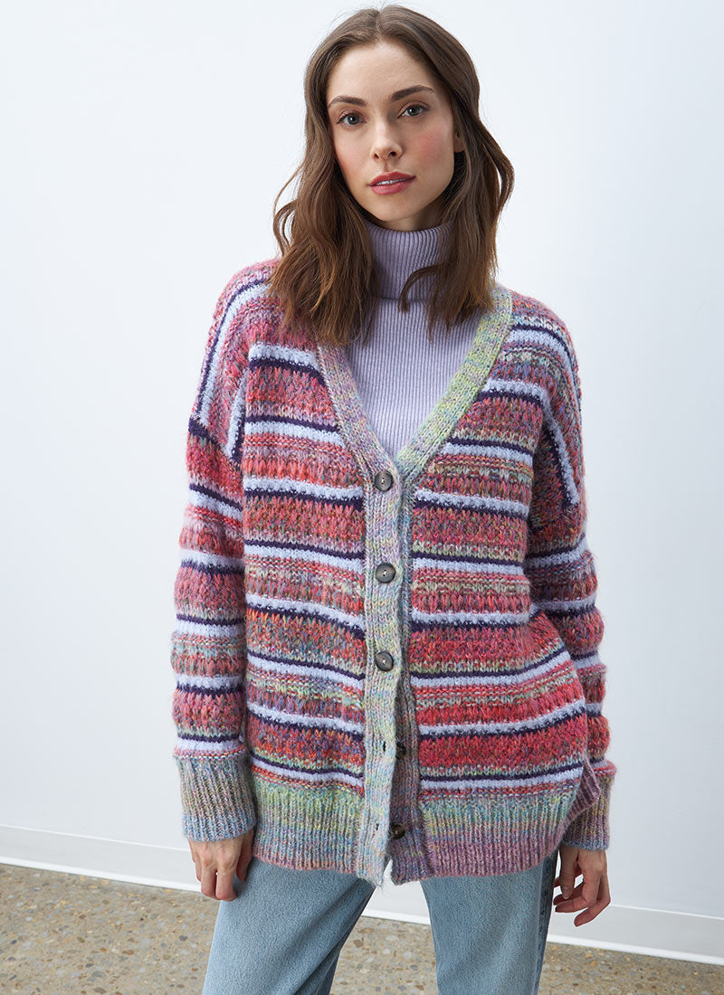 Line Cherry Cardigan