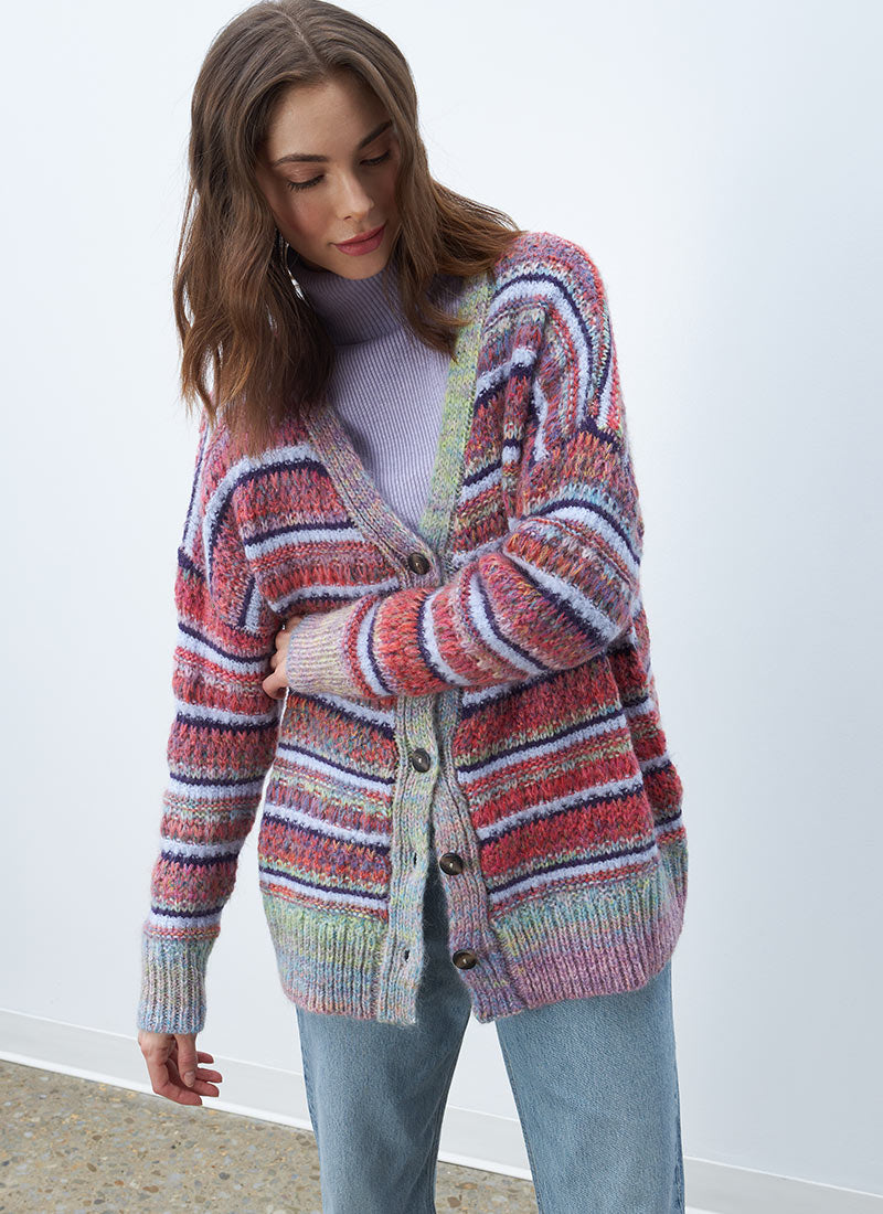 Line Cherry Cardigan