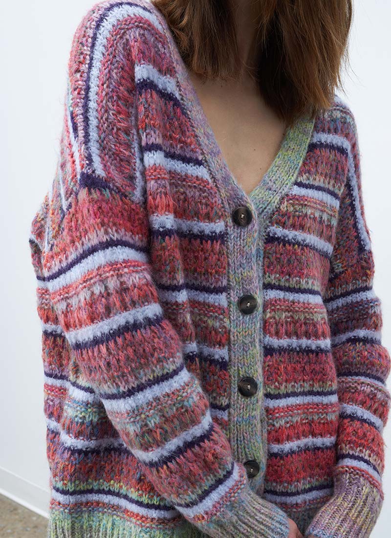 Line Cherry Cardigan