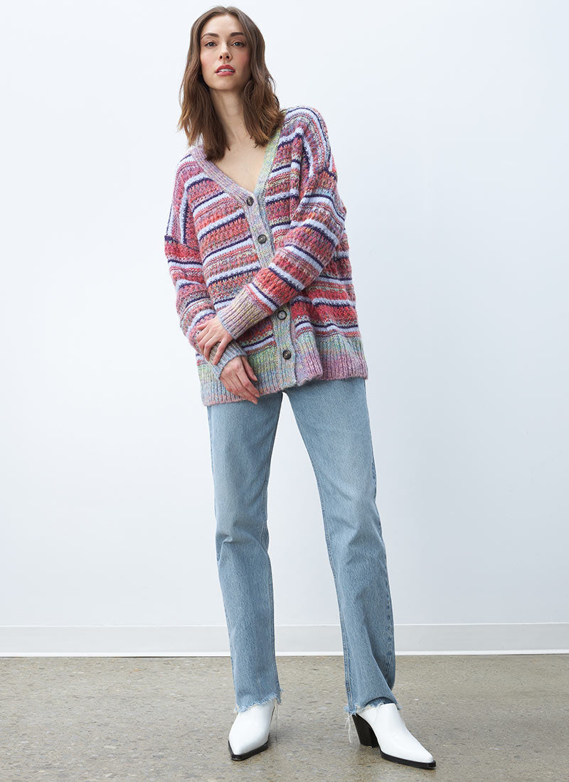 Line Cherry Cardigan