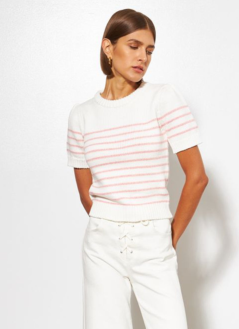 Line Rowen Stripe Short Sleeve Sweater