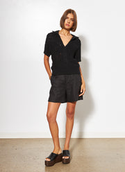 Line Aven Crochet Short Sleeve Sweater