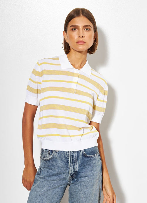 London Stripe Short Sleeve Polo by Line at Andrews