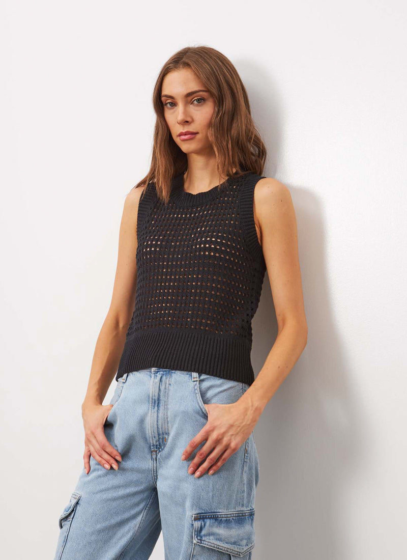 Line Opal Sleeveless Crochet Knit
