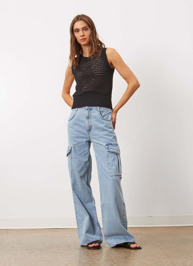 Line Opal Sleeveless Crochet Knit