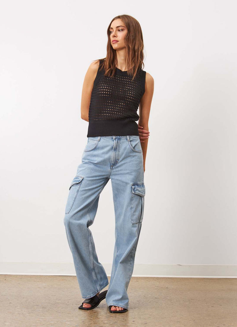 Line Opal Sleeveless Crochet Knit