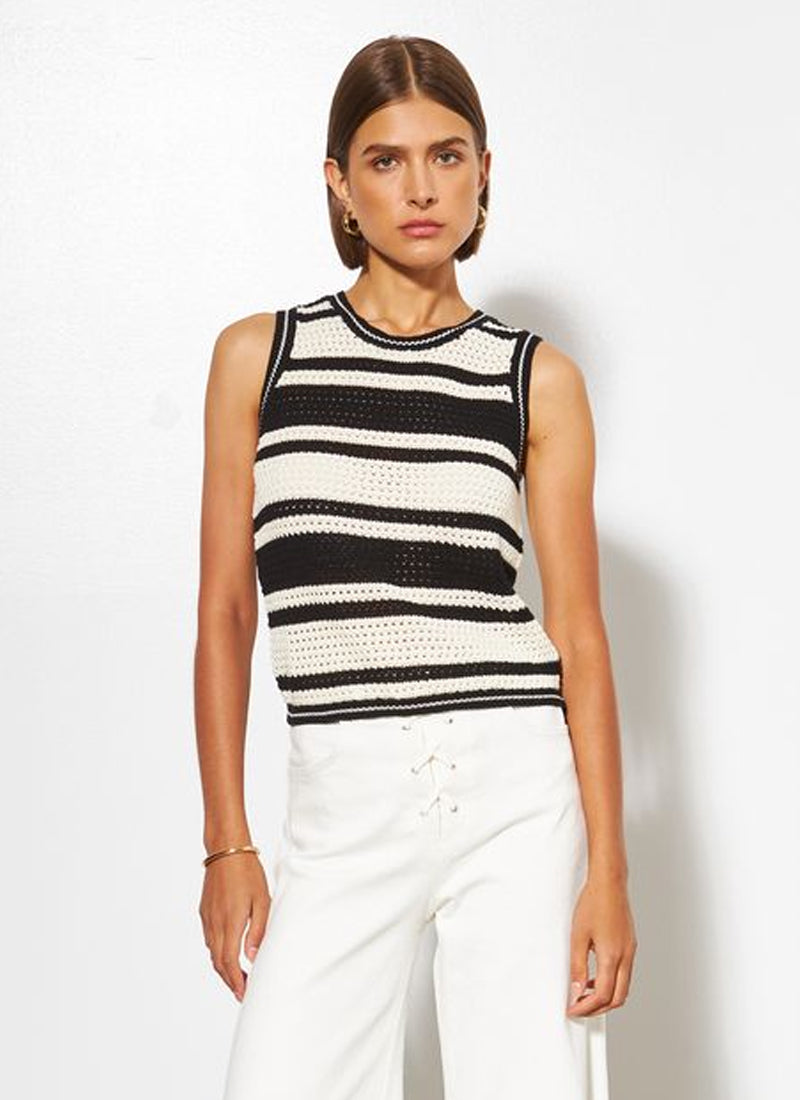 Scottie Stripe Knit Tank Top by Line