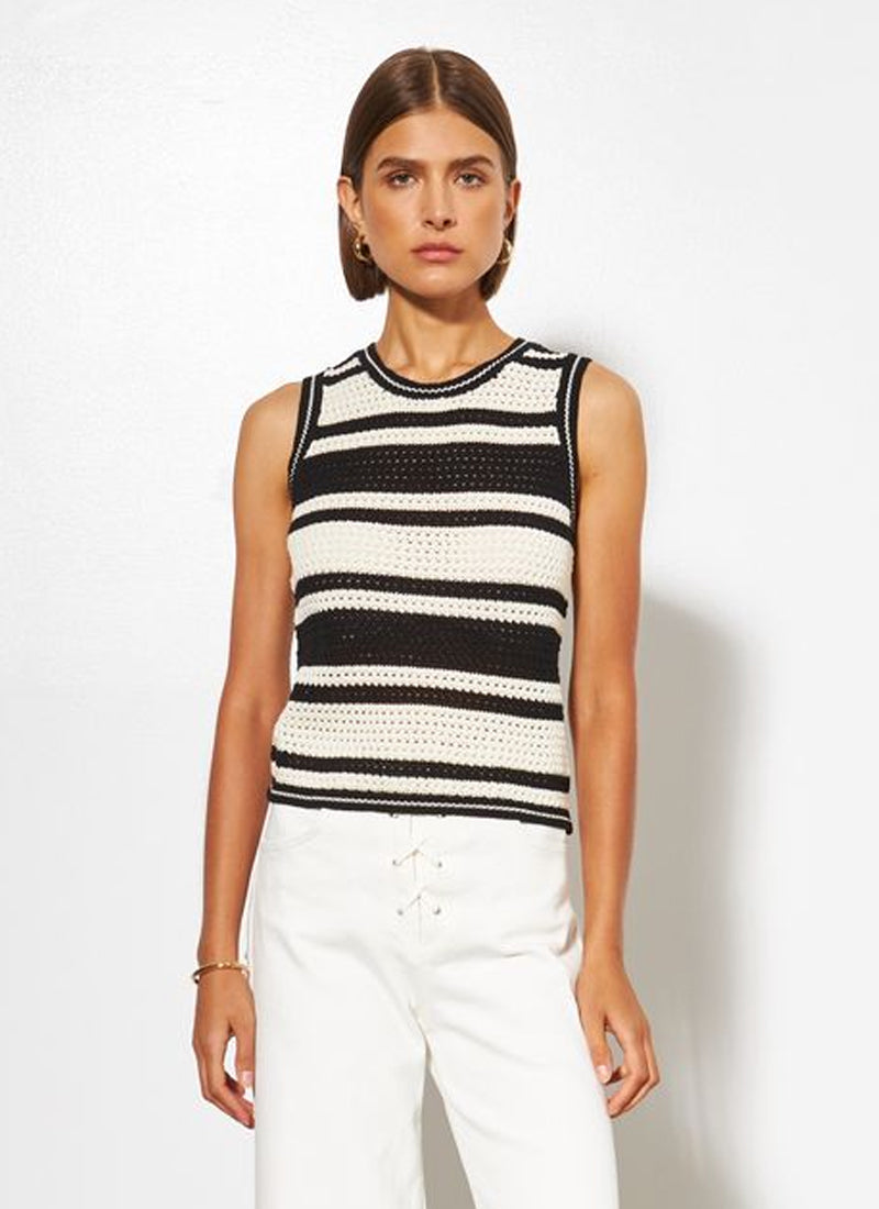 Scottie Stripe Knit Tank Top by Line