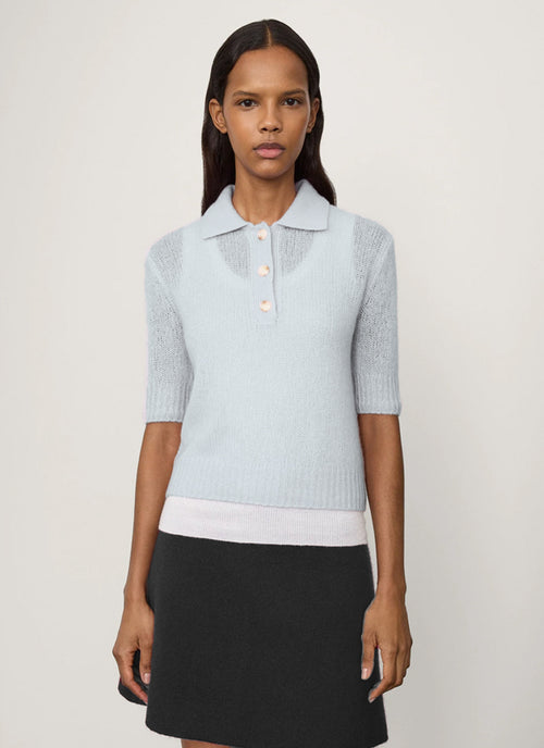 Lisa Yang Masy Short Sleeve Polo Sweater