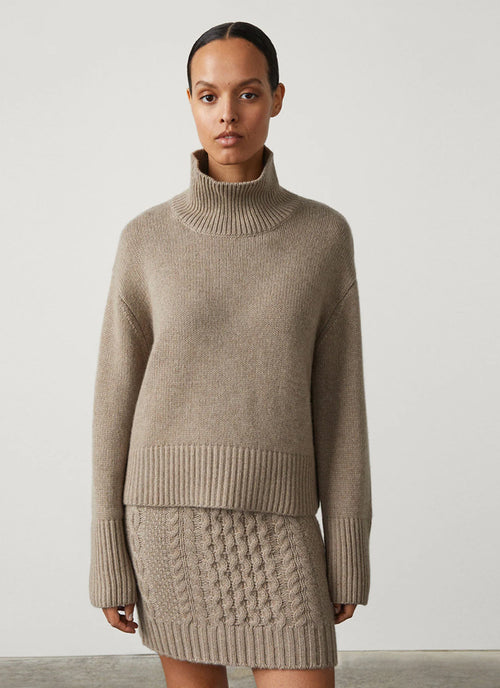 Fleur Chunky T-Neck Sweater