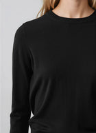 Patrick Assaraf Long Sleeve Extrafine Merino Classic Crewneck Pullover