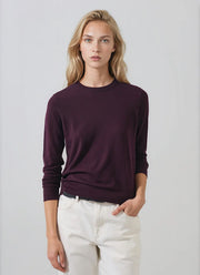 Patrick Assaraf Long Sleeve Extrafine Merino Classic Crewneck Pullover