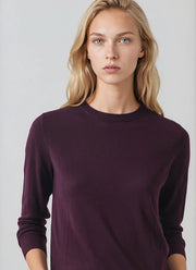 Patrick Assaraf Long Sleeve Extrafine Merino Classic Crewneck Pullover