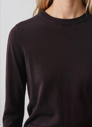 Patrick Assaraf Long Sleeve Extrafine Merino Classic Crewneck Pullover