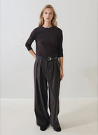 Patrick Assaraf Long Sleeve Extrafine Merino Classic Crewneck Pullover