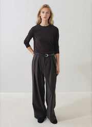 Patrick Assaraf Long Sleeve Extrafine Merino Classic Crewneck Pullover