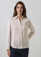 Patrick Assaraf Long Sleeve Silk Relaxed Shirt