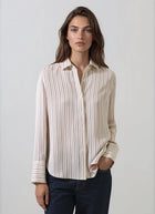 Patrick Assaraf Long Sleeve Silk Relaxed Shirt