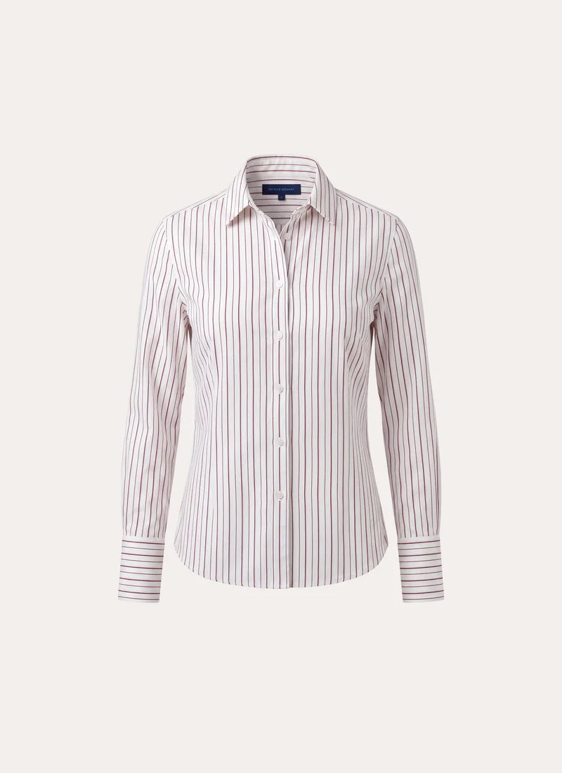 Patrick Assaraf Long Sleeve Silk Relaxed Shirt