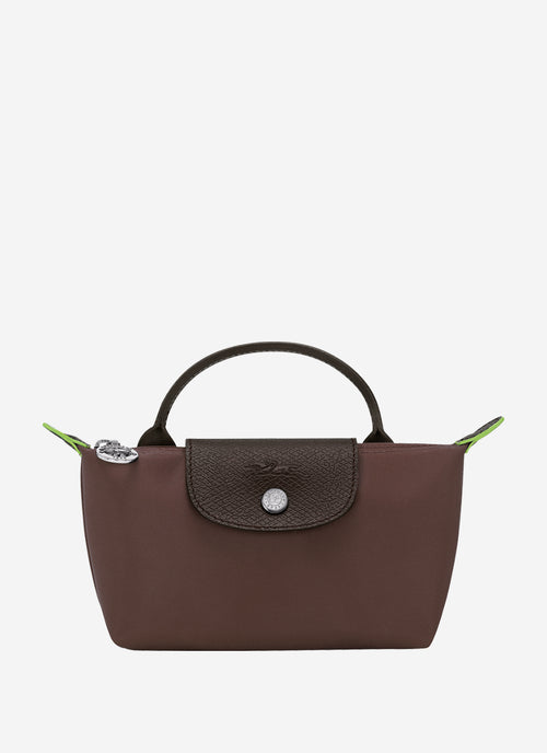 Longchamp Le Pliage Green Pouch with Handle