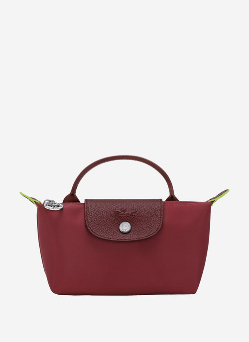 Longchamp Le Pliage Green Pouch with Handle