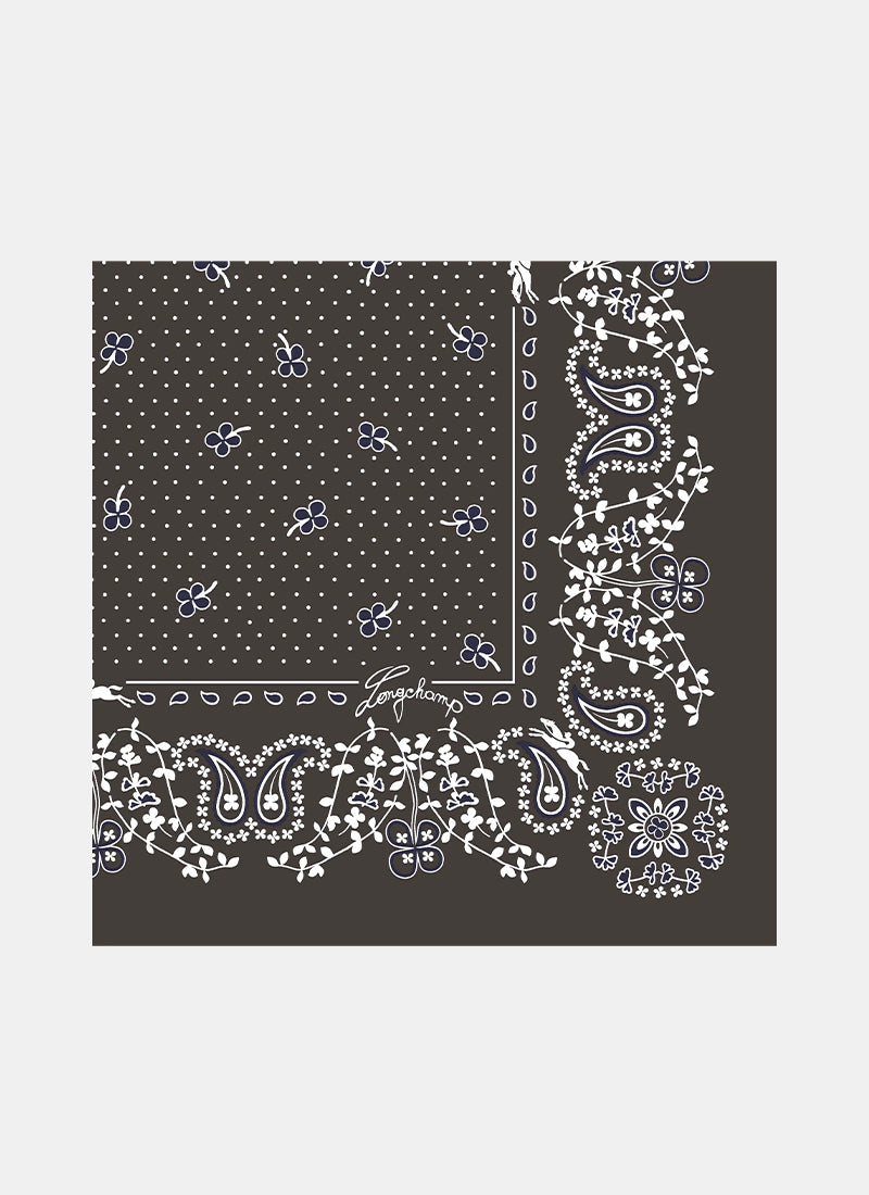 French Bandana Silk Scarf 50