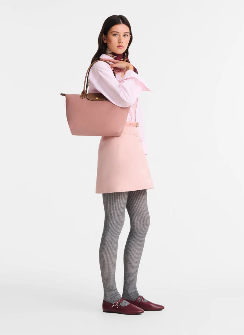 Pliage Original Shoulder Tote M Rose Powder by Longchamp