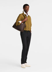 Pliage Xtra Leather Should Mocha by Longchamp