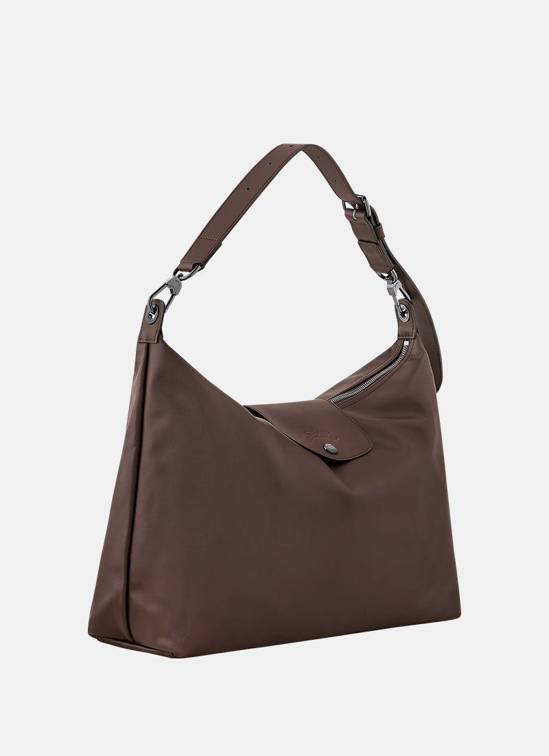 Pliage Xtra Leather Should Mocha by Longchamp