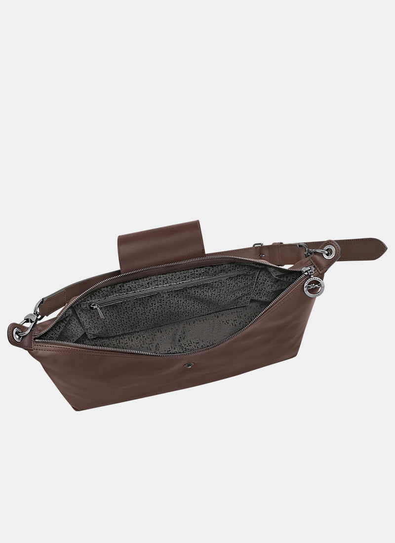 Pliage Xtra Leather Should Mocha by Longchamp
