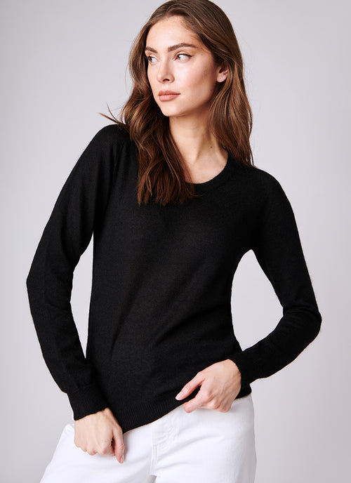 Lorena Antoniazzi Long-Sleeve Mohair Crewneck Sweater
