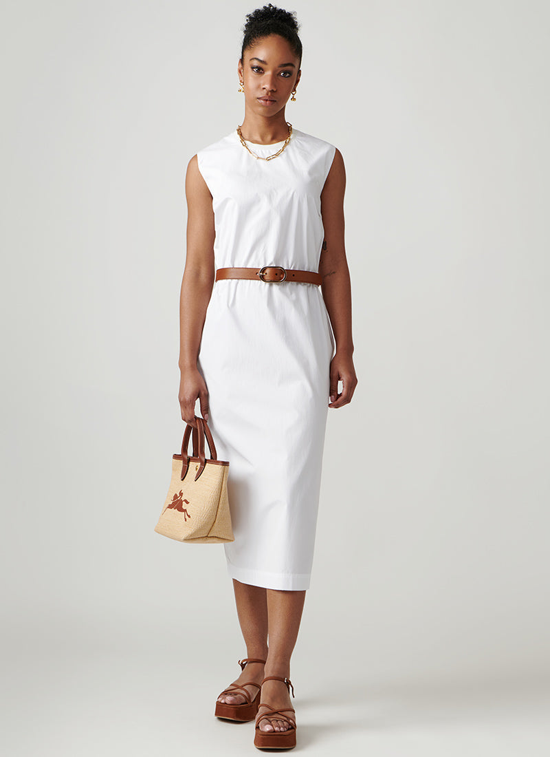 Lorena Antoniazzi Sleeveless Dress with Drawstring Waist