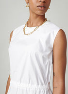 Lorena Antoniazzi Sleeveless Dress with Drawstring Waist