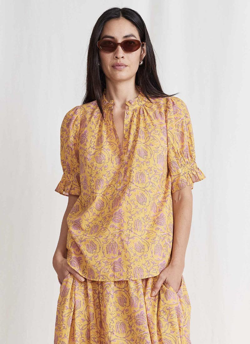 Apiece Apart Los Altos Puffed Sleeve Blouse
