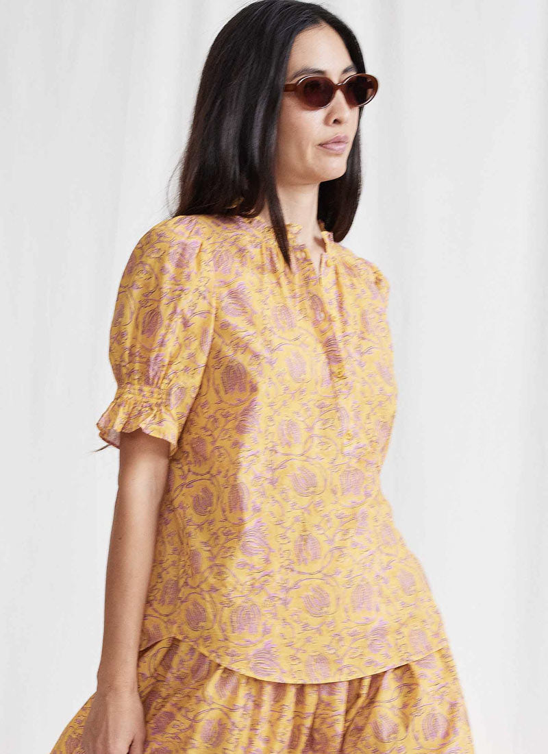 Apiece Apart Los Altos Puffed Sleeve Blouse