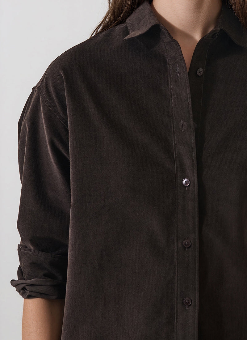 Long Sleeve Corduroy Boyfriend  Shirt
