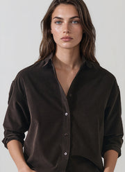 Long Sleeve Corduroy Boyfriend  Shirt