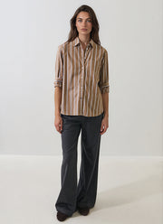 Long Sleeve Cotton Boyfriend Pocket Shirt