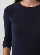 Long Sleeve Cotton Modal Rib Crew T-Shirt
