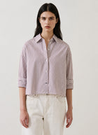 Long Sleeve Cotton Silk Boxy Shirt